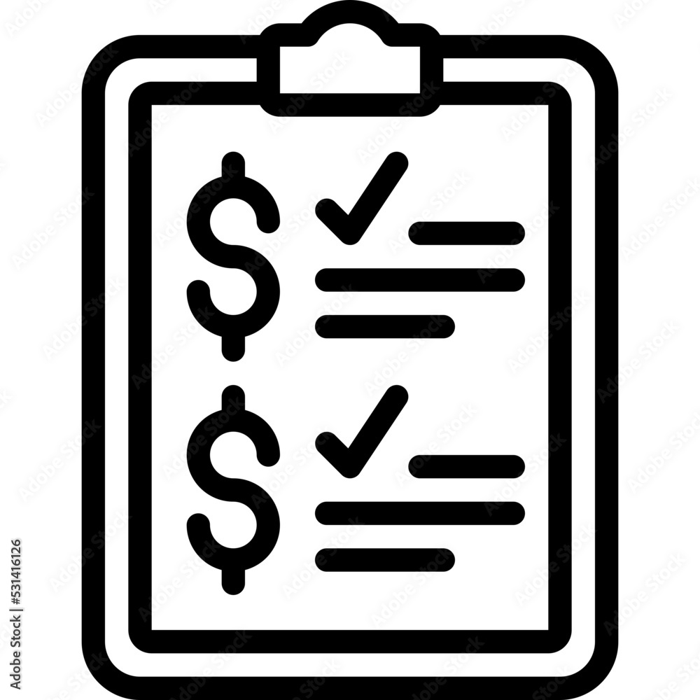 Financial Checklist Icon Financial Checklist Icon
