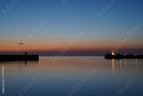 lighthouse at dawn