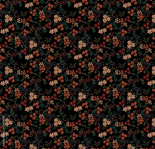 Ditsy seamless editable pattern (ready to print)