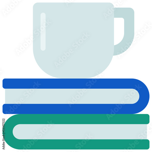 Coffee On Books Icon