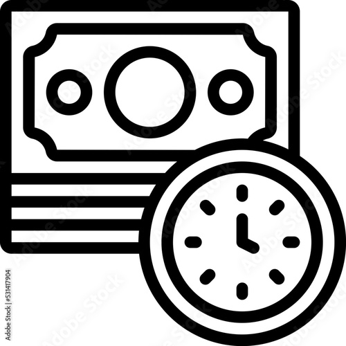 Timer Money Stack Icon