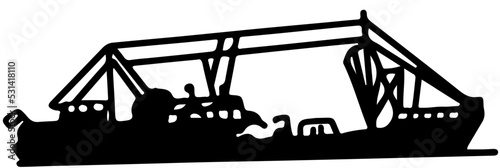 types of sea and river boats medium freezer fish trawler in vector