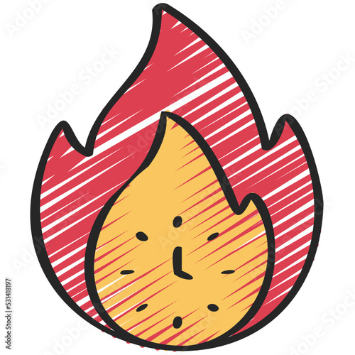 Fire Clock Icon