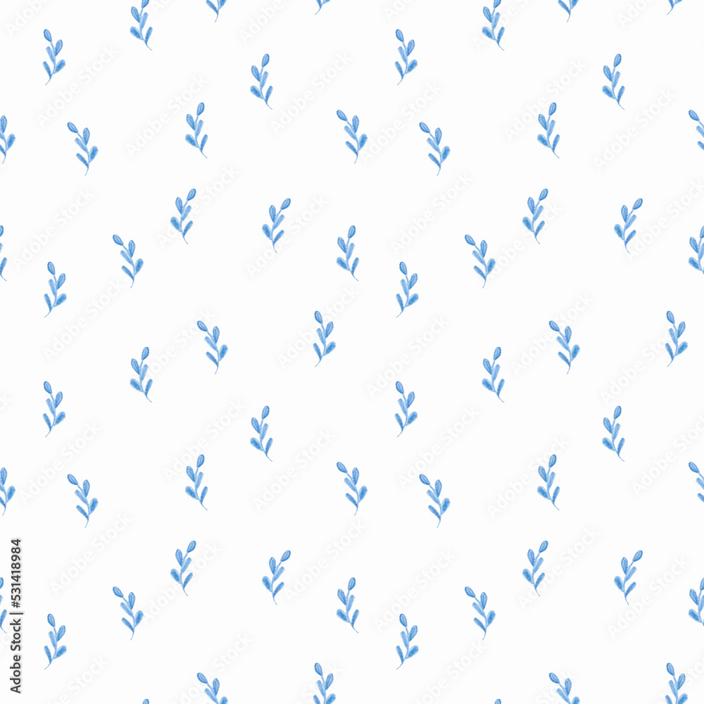 Floral seamless pattern on a white background