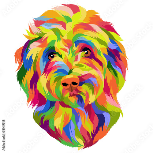 Dog vector pop art illustrations