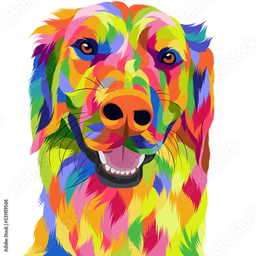 Dog vector pop art illustrations