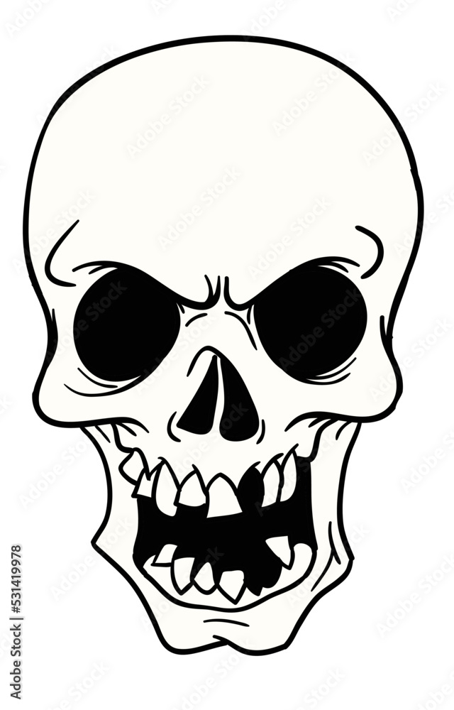 Cartoon funny green zombie character design with scary face expression. Halloween vector illustration isolated on white. Party poster or package design Cartoon funny green zombie character design with scary face expression. Halloween vector illustration isolated on white. Party poster or package design
