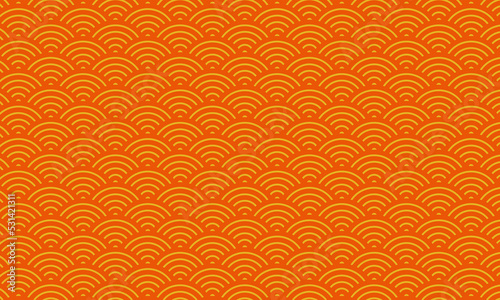 青海波　波　和柄　和風　年賀状　正月　背景　春節 chinese new year