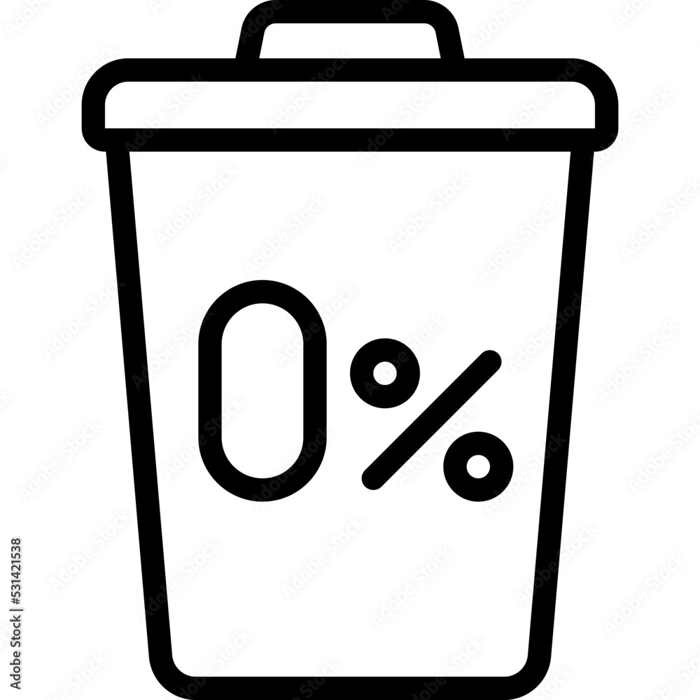 Zero Percent Waste Icon