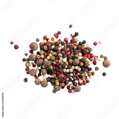 Fototapeta Naklejka Na Ścianę i Meble -  Pile of assorted peppercorns