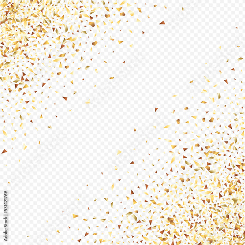 Yellow Confetti Anniversary Transparent