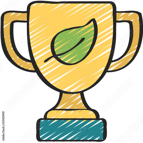 Sustainable Award Trophy Icon