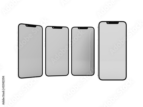 iphone 13 Latest smartphone 2021 in white background for mockup in transparent png
