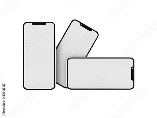 iphone 13 Latest smartphone 2021 in white background for mockup in transparent png
