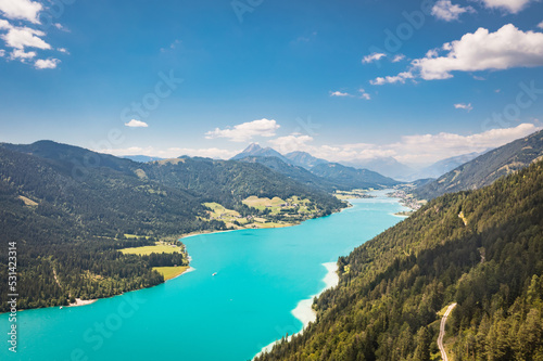 Lake Weissensee in Carinthia. Famous idyllic place in the South of Austria. © mdworschak