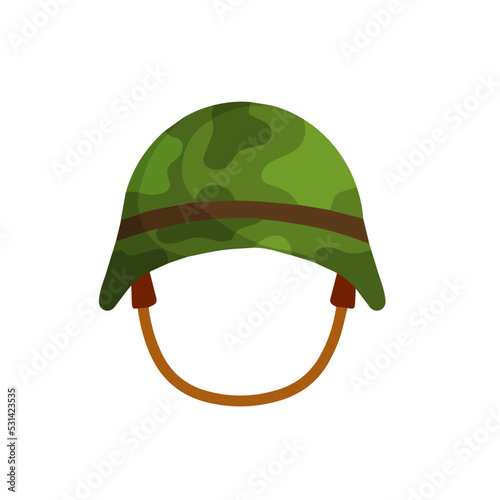 Military helmet of American soldier