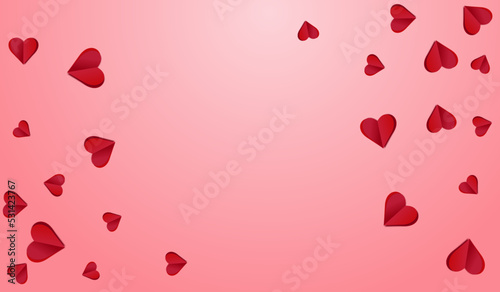 Burgundy Hearts Vector Pink  Backgound. Fly