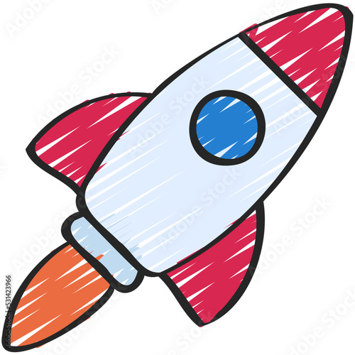 Launch Business Rocket Icon