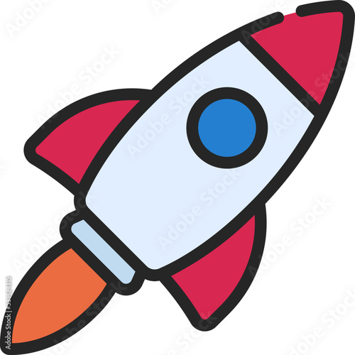 Launch Business Rocket Icon