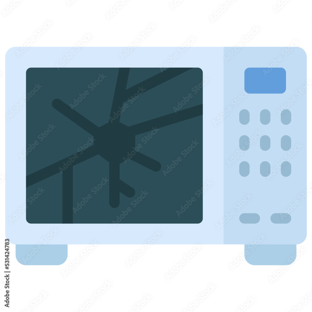 Cracked Microwave Icon Cracked Microwave Icon