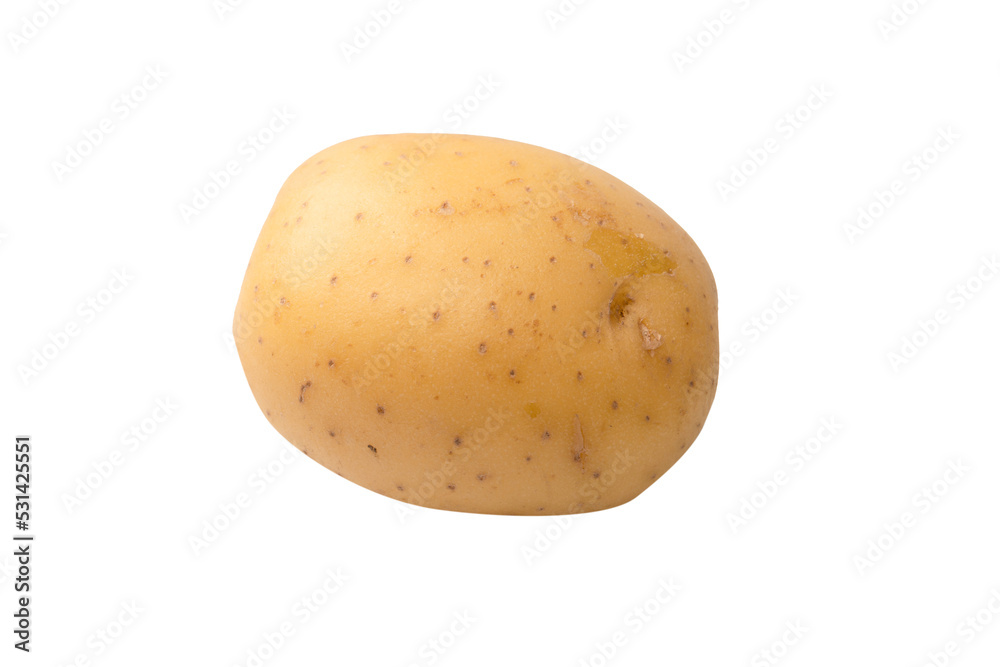 A group of fresh tasty potato isolated on white background. A group of fresh tasty potato isolated on white background.