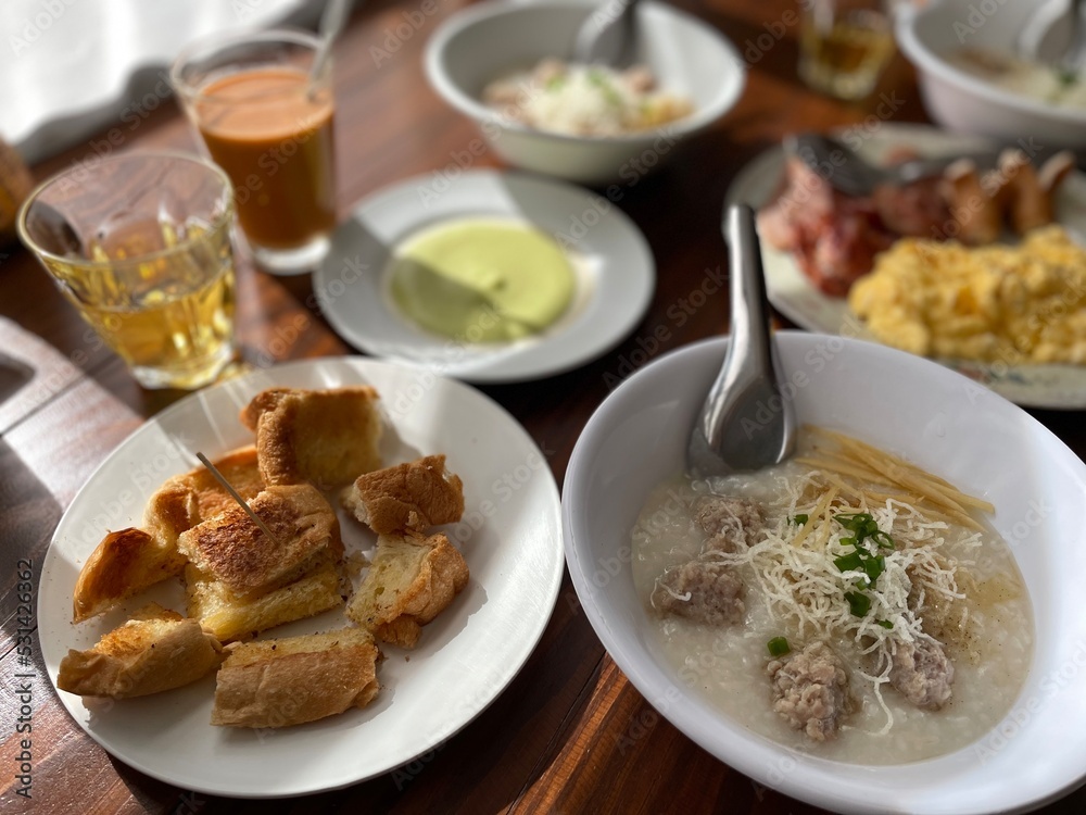Thai authentic breakfast in Chiang Mai