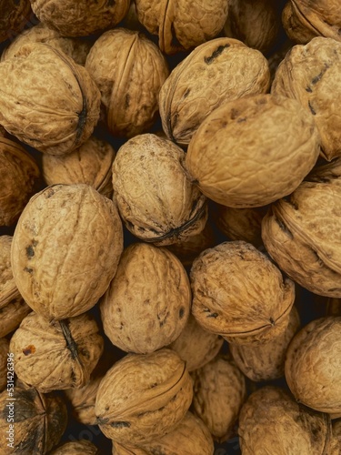 Walnuts on a table