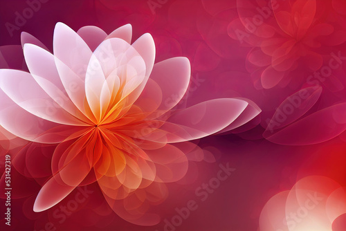 Abstract red floral background  zen aromatherapy massage yoga background  digital illustration  digital painting  cg artwork  realistic illustration  3d render