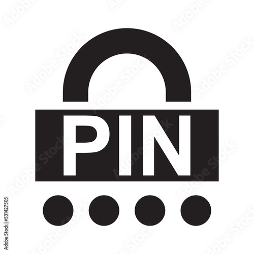 Password secret icon. Pin Code lock vector illustration