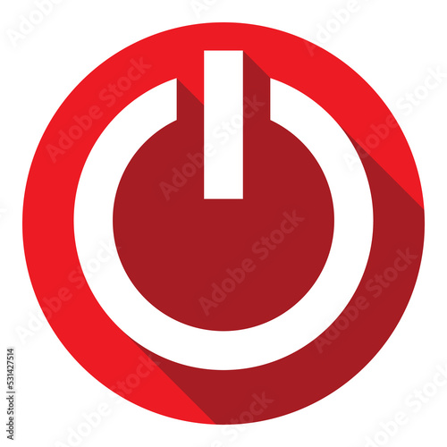 Power button, on and off icon. Shut down vector illustration