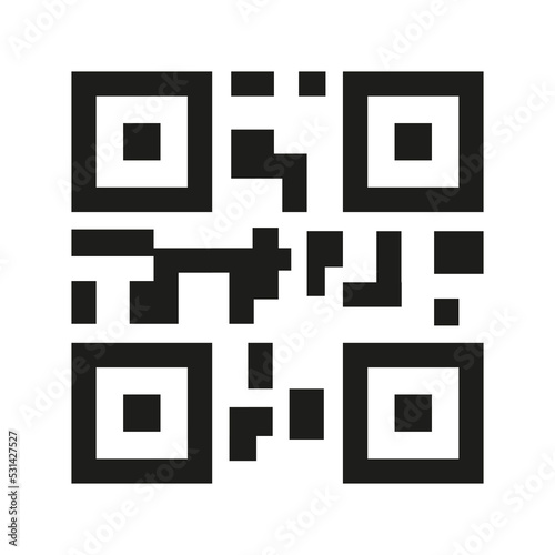 QR code or Qrcode icon. QR code scan illustration vector