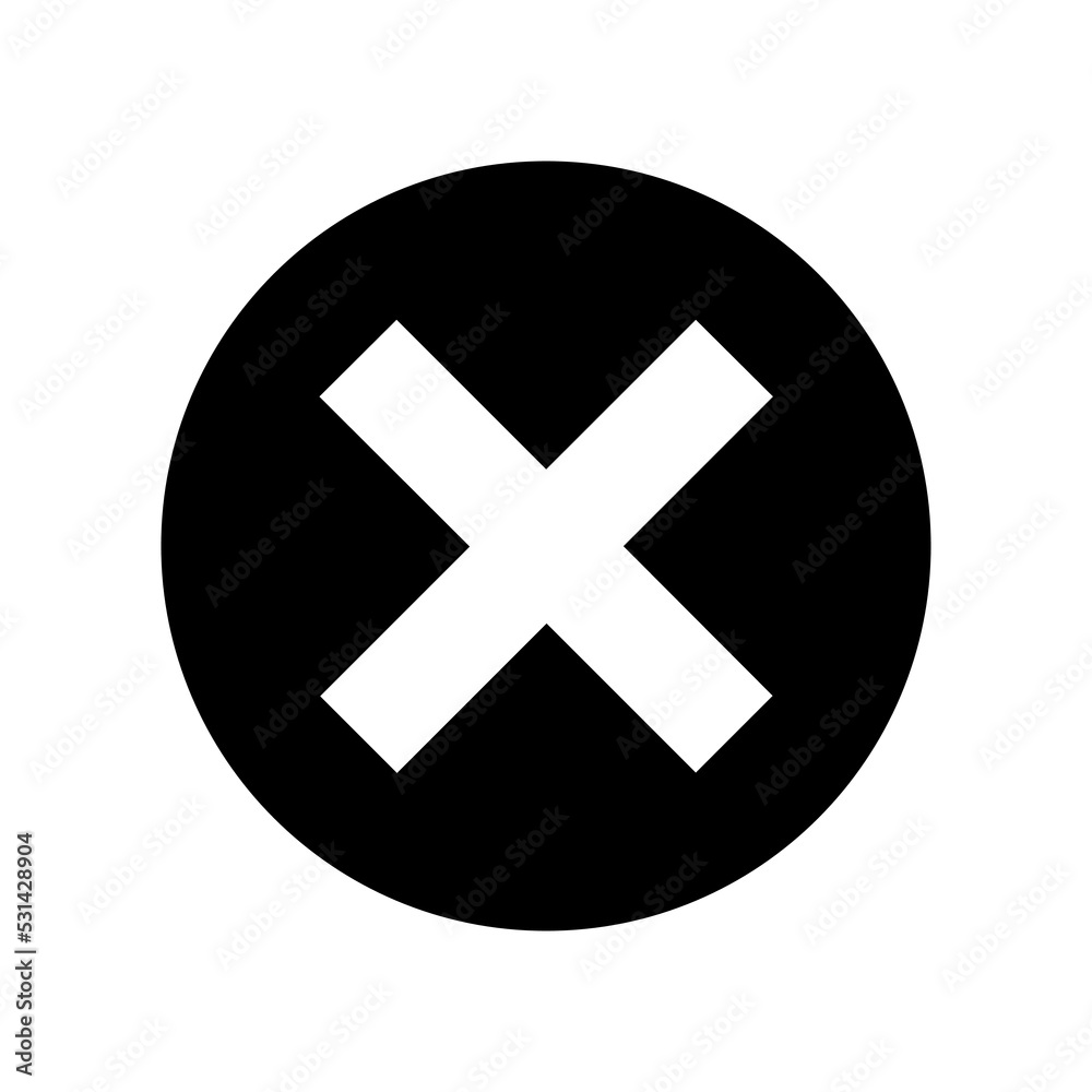Close icon Cross X button symbol Vector Illustration for website design ui Close icon Cross X button symbol Vector Illustration for website design ui