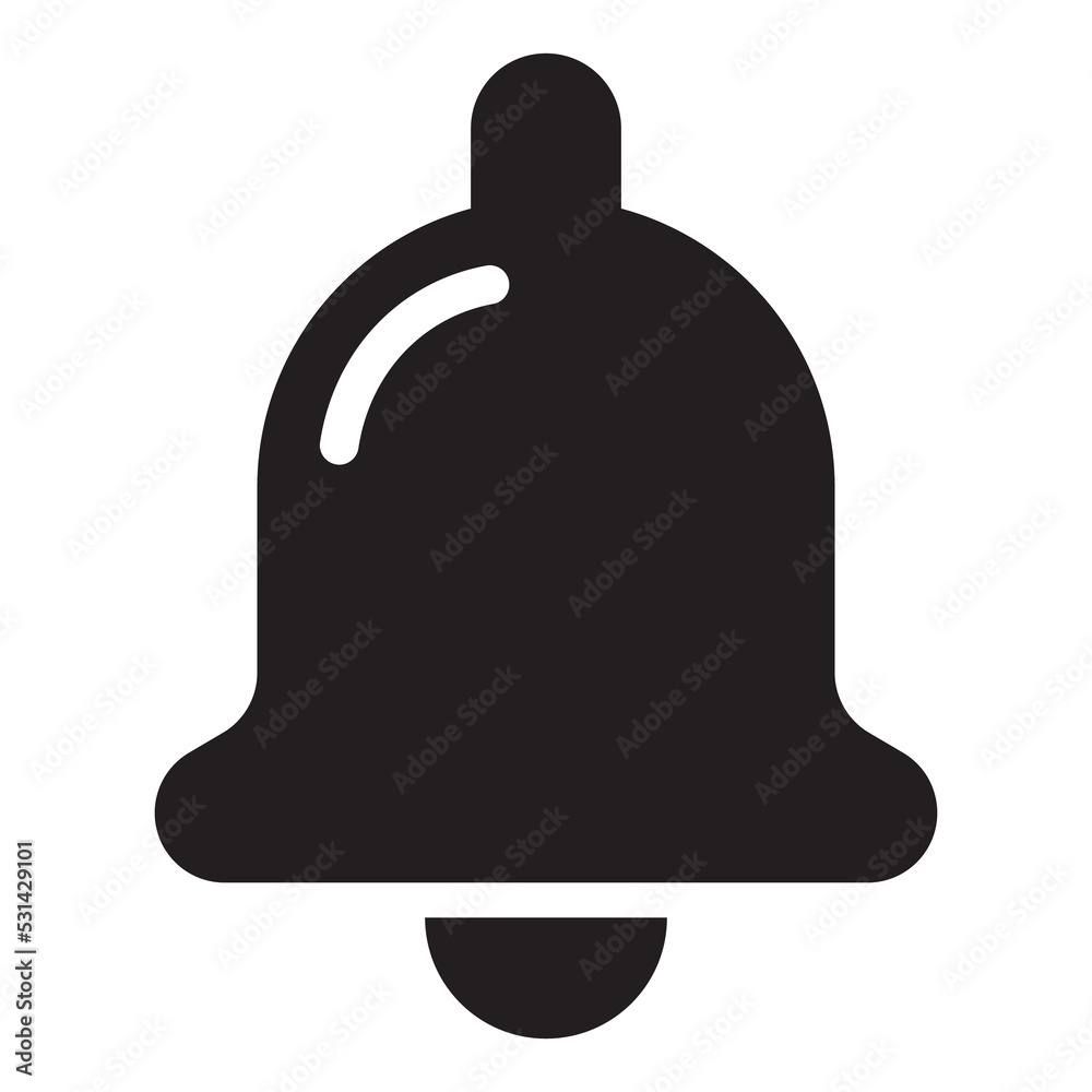 Notification icon. Bell or alarm Social Media element illustration Notification icon. Bell or alarm Social Media element illustration