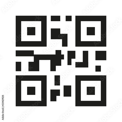 QR code or Qrcode icon. QR code scan illustration  photo