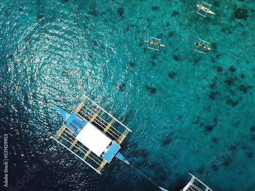 Aerial photography of the beautiful scenery of Bohol Island, Philippines