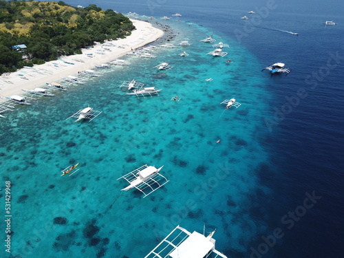 Aerial photography of the beautiful scenery of Bohol Island, Philippines
