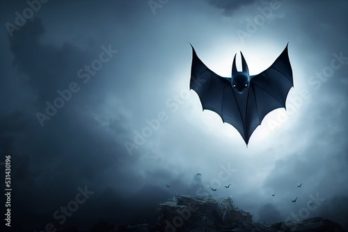 halloween bat, generative ai