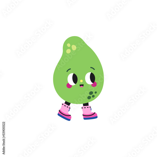 Cute cartoon small ulluco illustration on a white background. photo