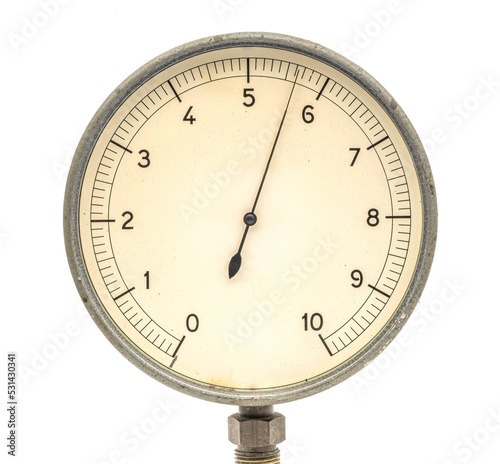 Old vintage pressure gauge