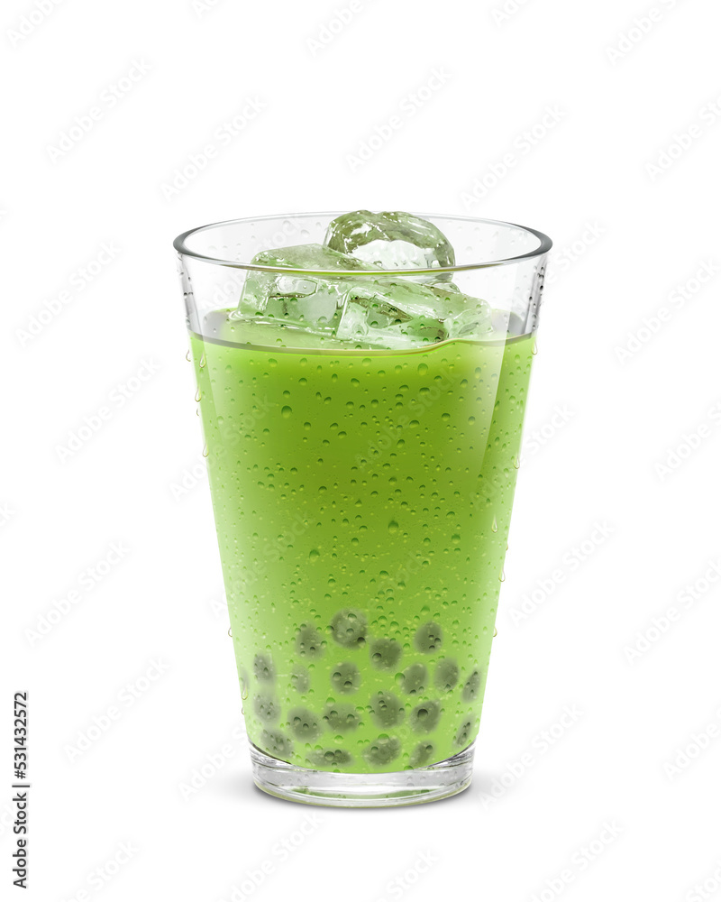 グラス タピオカ 抹茶ミルク 飲み物 氷 イラスト リアル グラス タピオカ 抹茶ミルク 飲み物 氷 イラスト リアル