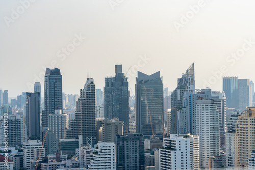 City skyline and skyscraper Bangkok Thailand. Beautiful view in Bangkok