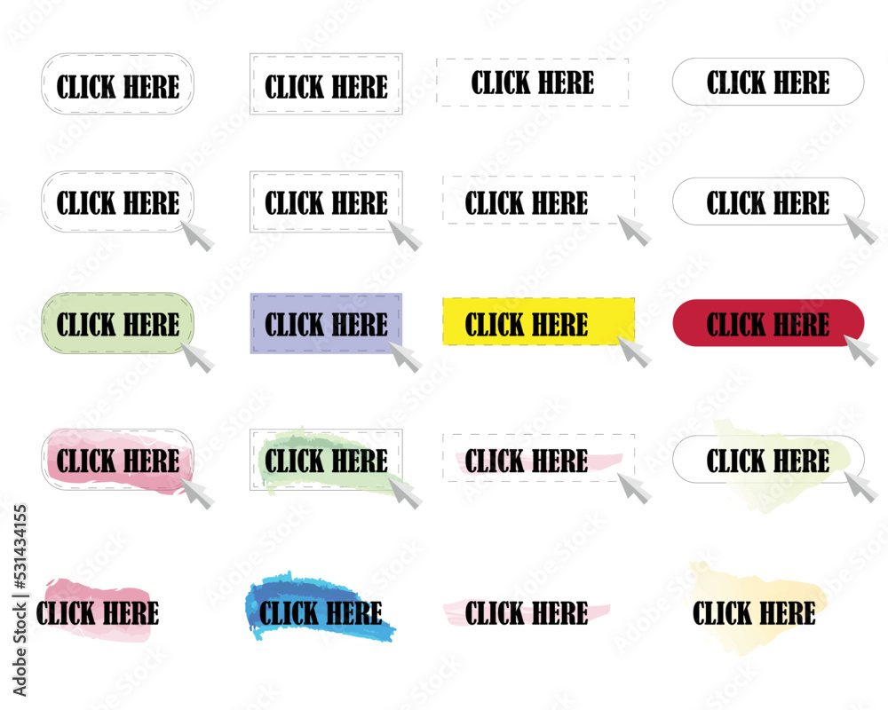 Fototapeta premium click here button collection