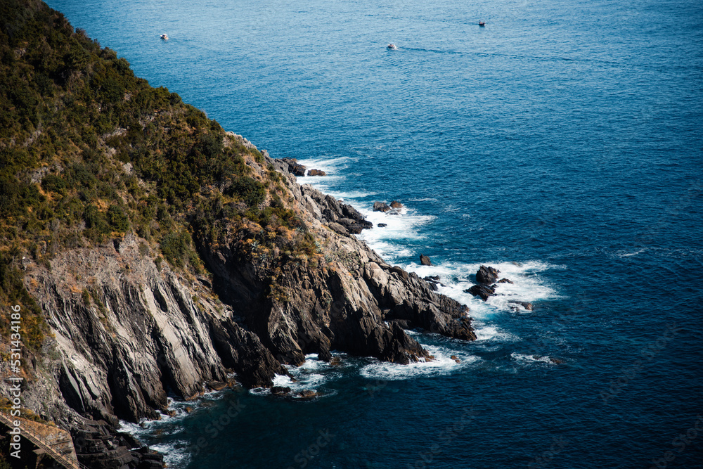 View of the coast of the region Cinque Terre View of the coast of the region Cinque Terre