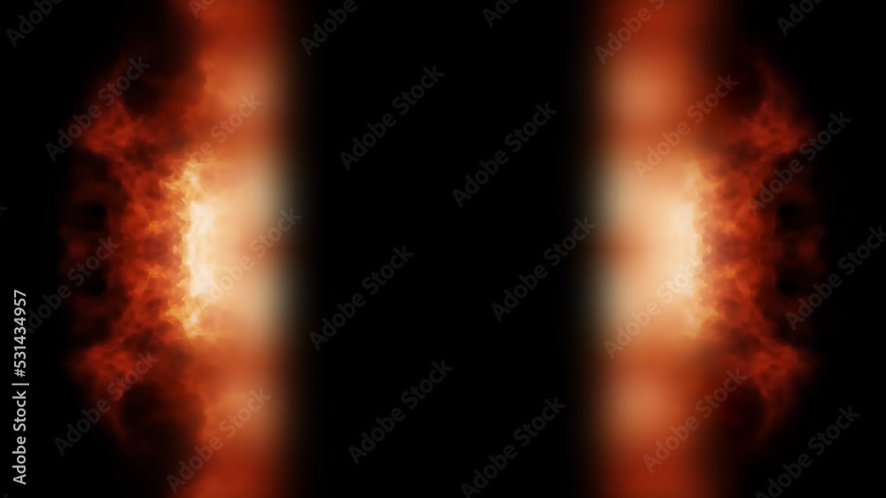 Abstract Fire Gate Digital Rendering