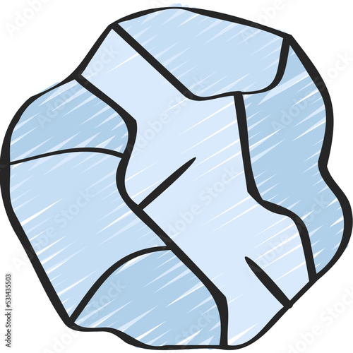 Crumpled Paper Ball Icon