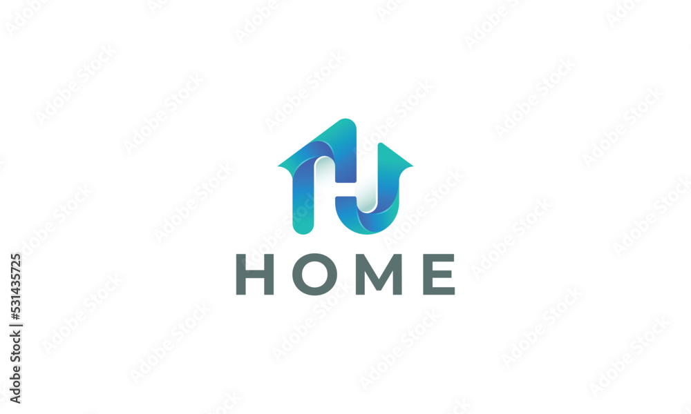 Letter H creative 3d technological modern logo Letter H creative 3d technological modern logo