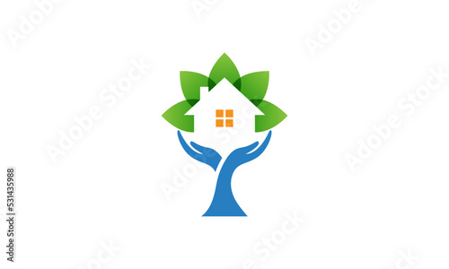 home care logo design template. home vector icon