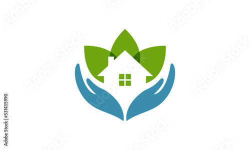 home care logo design template. home vector icon