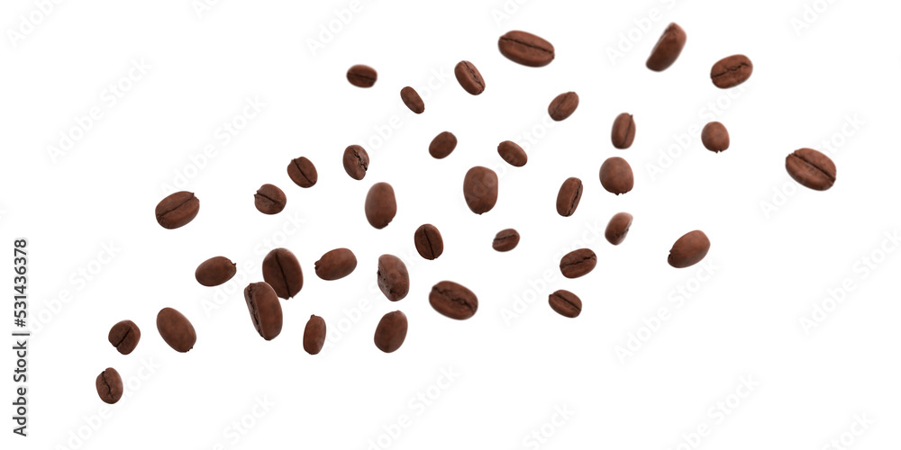 coffee beans isolated on transparent background. coffee beans isolated on transparent background.