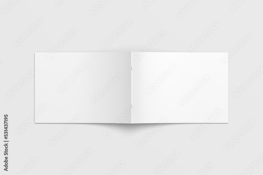  Blank a4 landscape cover brochure mockup